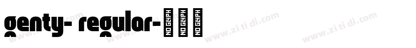 genty- regular字体转换